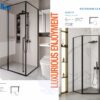 Phòng tắm kính mở quay góc 90 độ