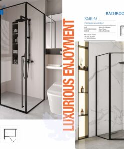 Phòng tắm kính mở quay góc 90 độ